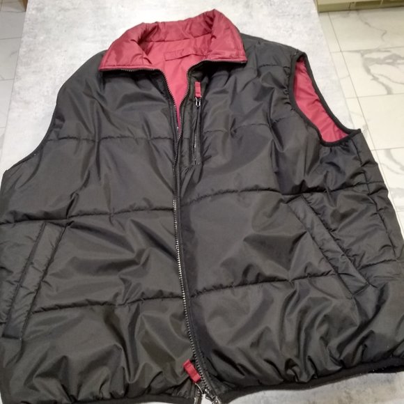 mens reversable insulated puffer vest xl - Picture 2 of 5